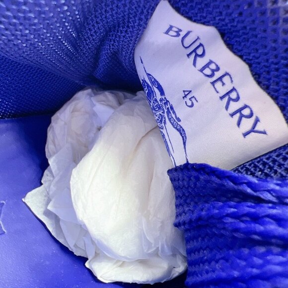 Burberry Box Knit Low Up Men’s Sneakers Blue Check Lace Up EU 45 US 12 - Picture 12 of 12